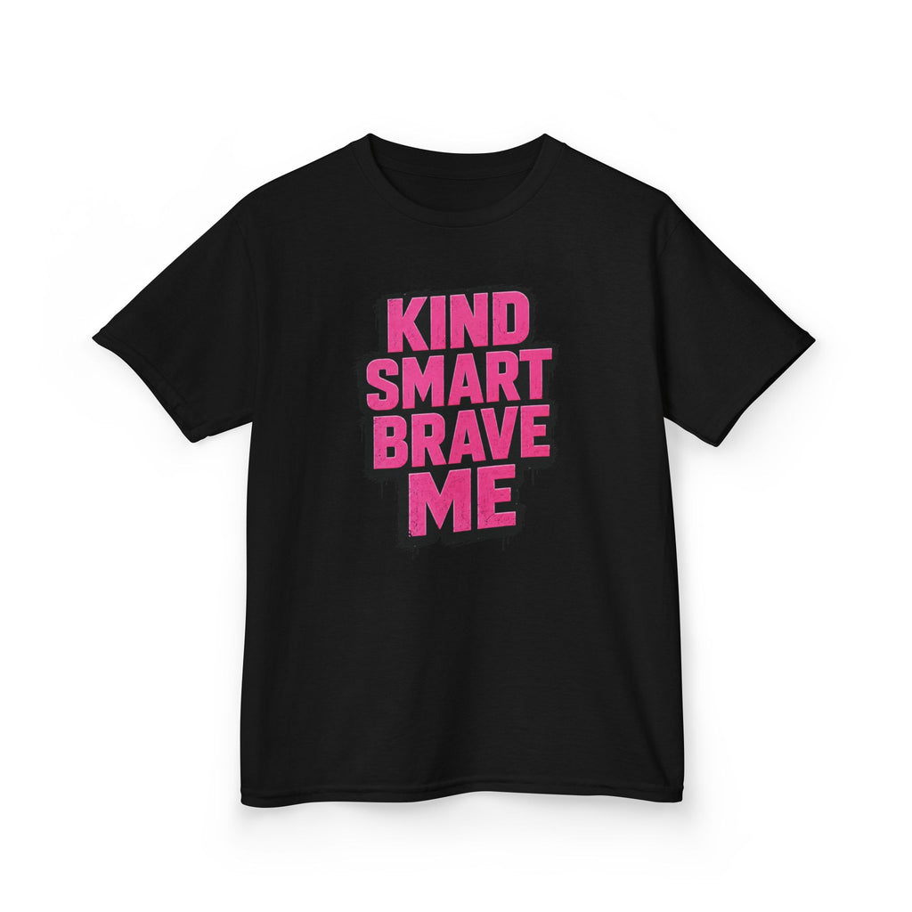 Girls Tee "Kind Smart Brave Me" Positive Affirmation Graphic