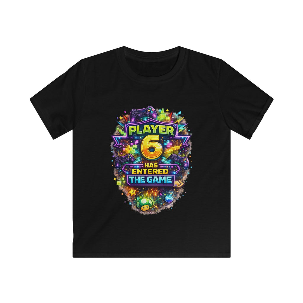 Kids Tee 'Player 6 Has Entered The Game' Birthday Gaming Shirt