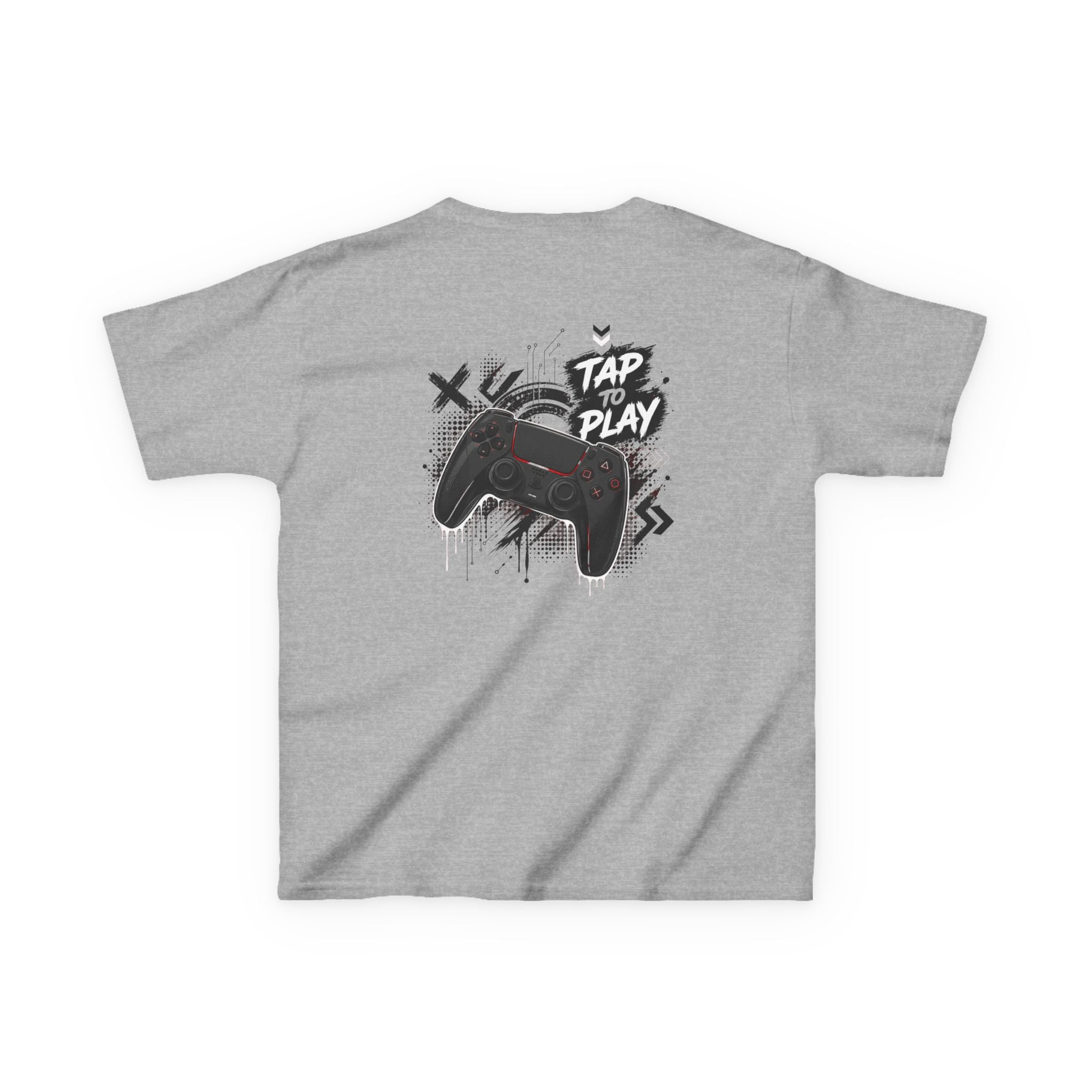 "Tap to Play" Gamer Controller Streetwear T-Shirt Graphic kids Gamer T-Shirt Design