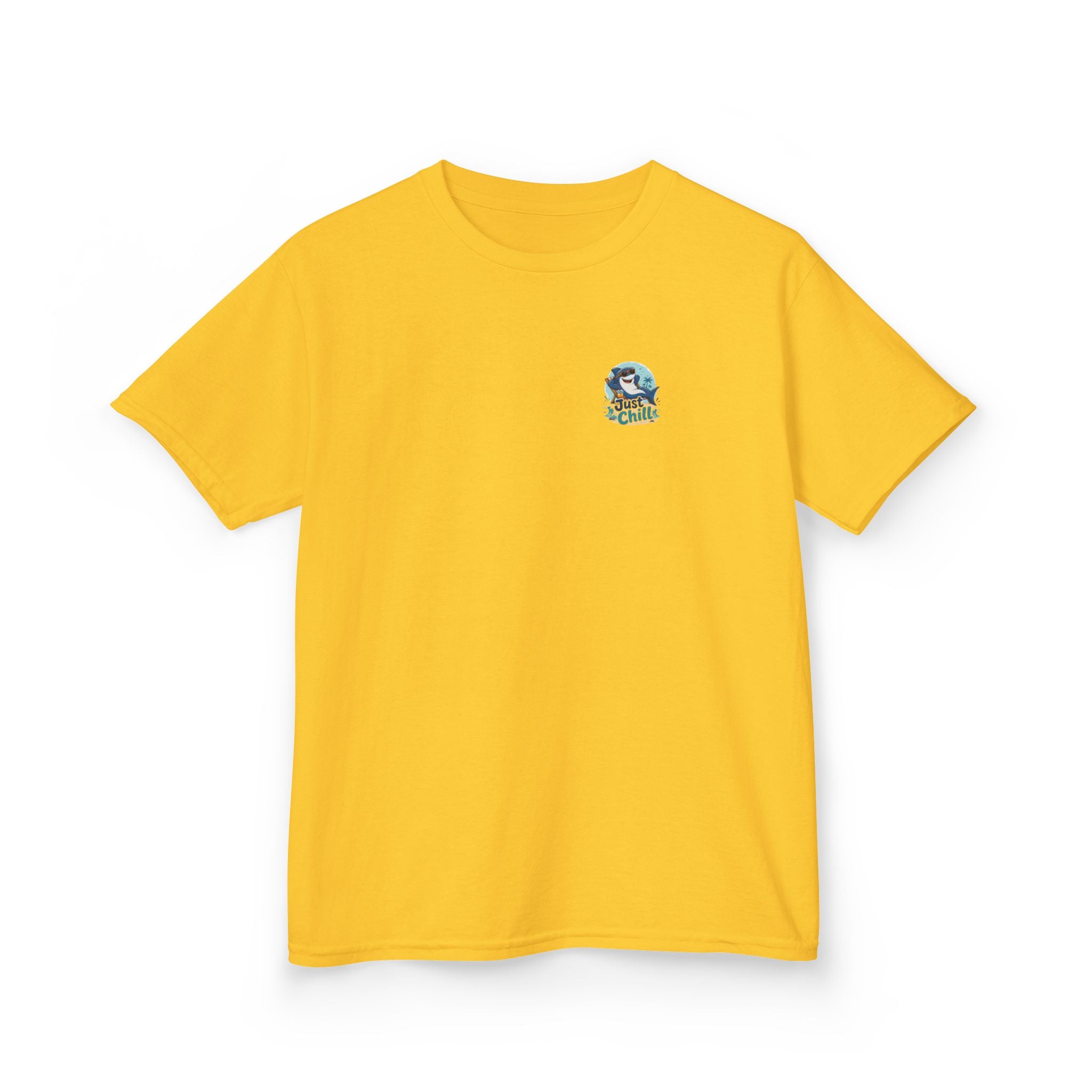 Kids Tee 'Just Chill' Surfing Shark Girls and Boys Graphic
